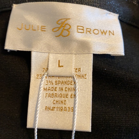 Julie Brown Black Metallic Wrap Dress - Picture 9 of 10